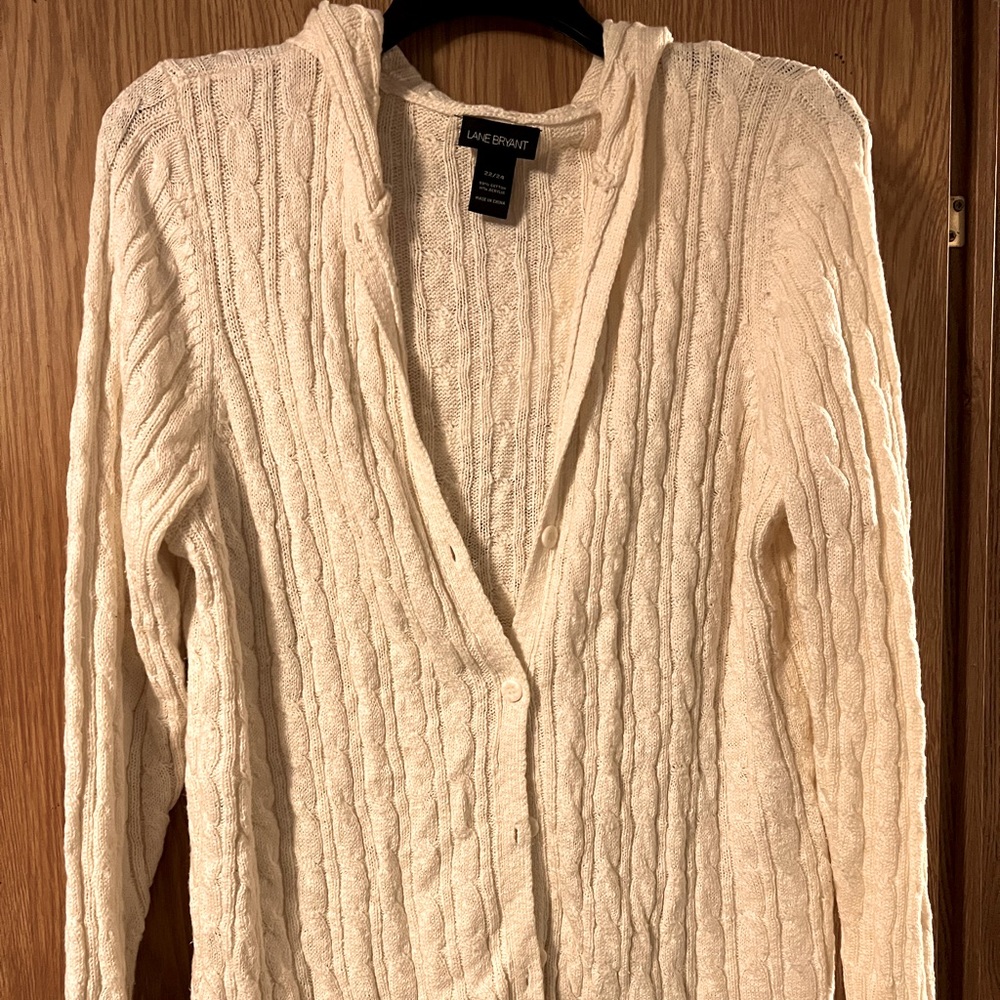 Cable Knit Button-Up Sweater